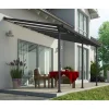 Palram Canopia Feria Alu Terrassenüberdachung Polycarbonat 4x4 m dunkelgrau