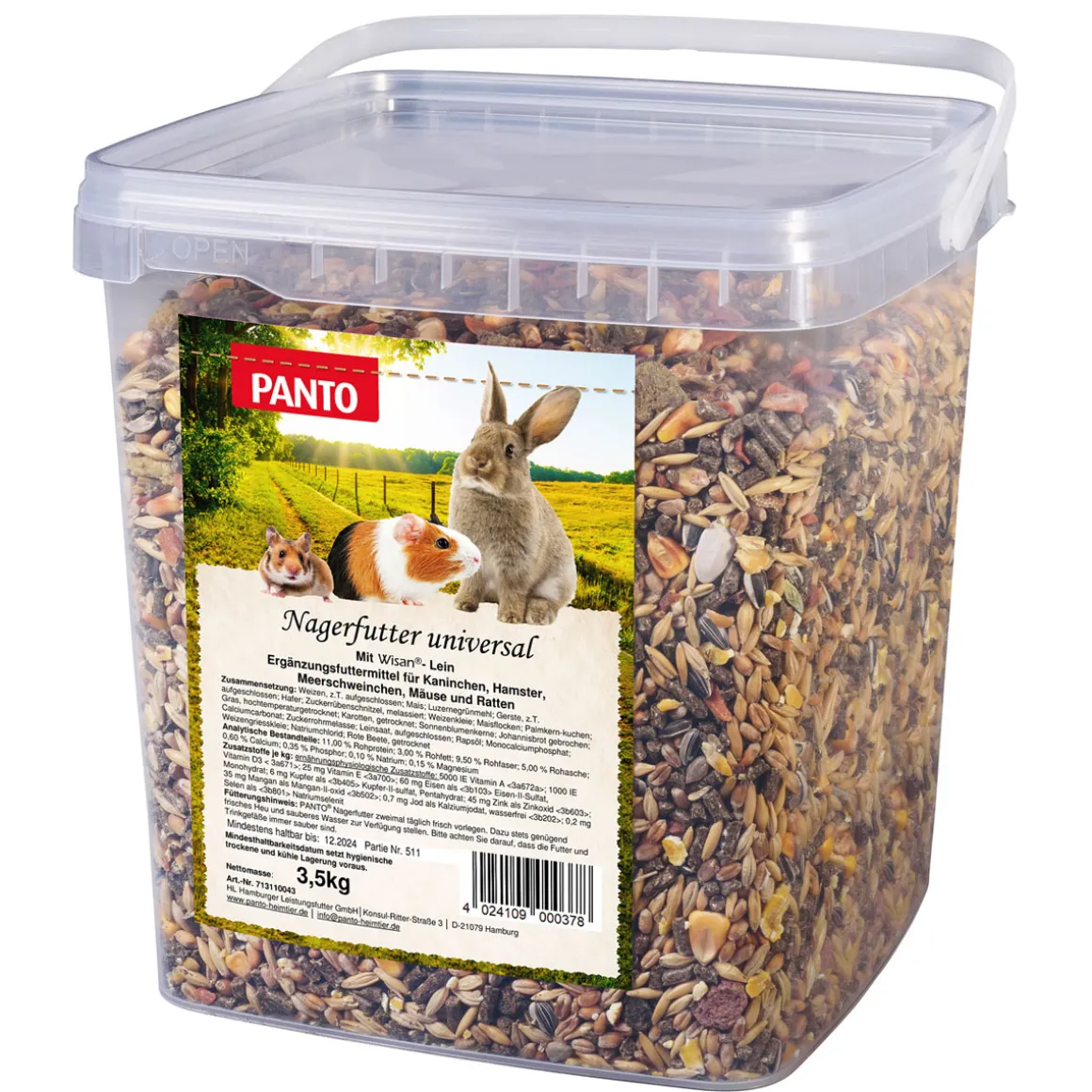 Panto Nagerfutter Universal 3,5 kg Eimer