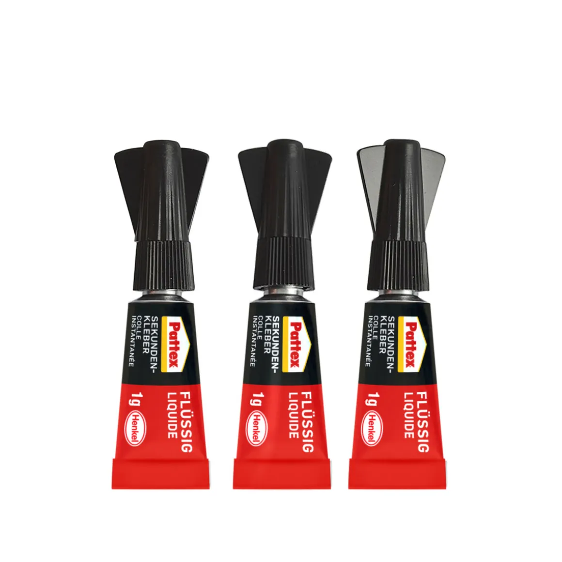 Pattex Sekundenkleber Flüssig Mini Trio 3 x 1 g