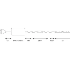 Paulmann Power Strip Set SimpLED 50 Watt 5 m neutralweiß beschichtet