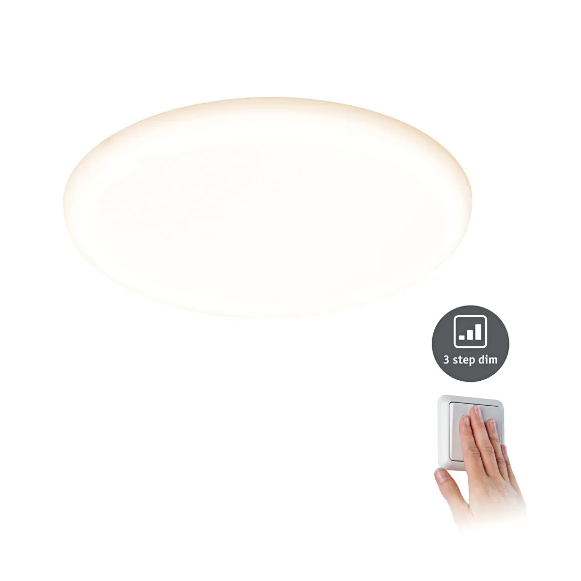Paulmann LED-Deckenleuchte Veluna VariFit Durchmesser 21,5 cm 3000K weiß