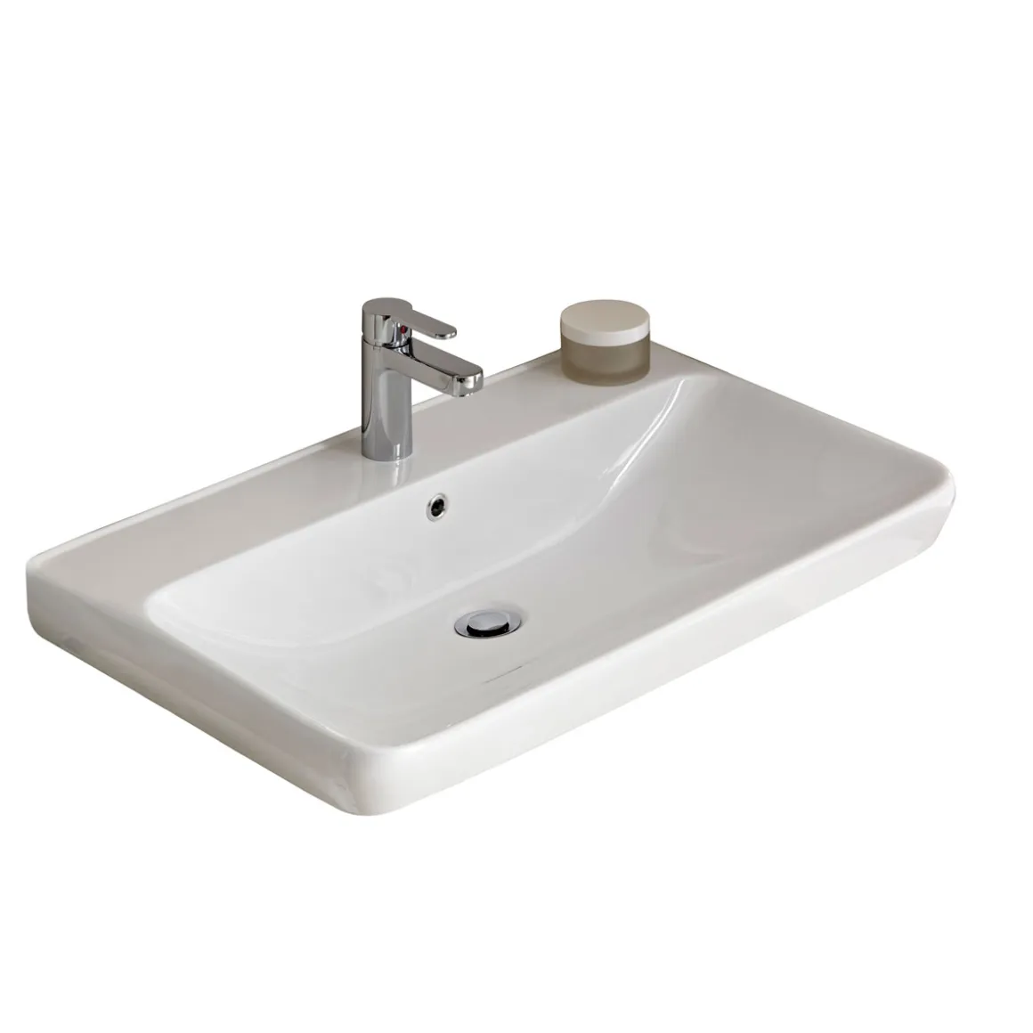 Pelipal Keramikwaschtisch Forli weiß Fokus 5005 80,5 x 7 x 48,5 cm