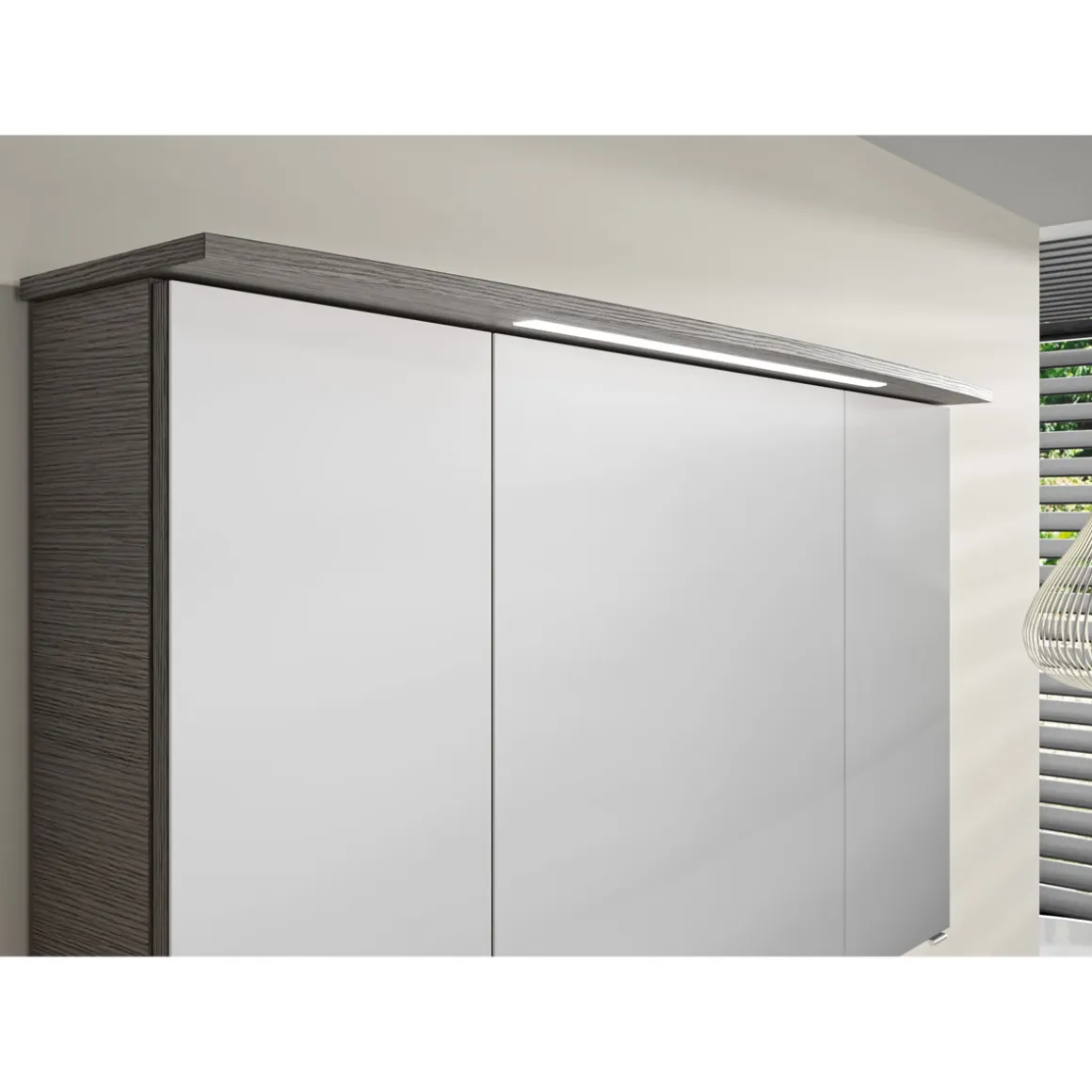 Pelipal LED-Kranzbeleuchtung Asti grau 142 x 1,6 x 26,5 cm