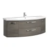 Pelipal Waschtischunterschrank Asti grau Fokus 4010 140 x 49,2 x 48 cm