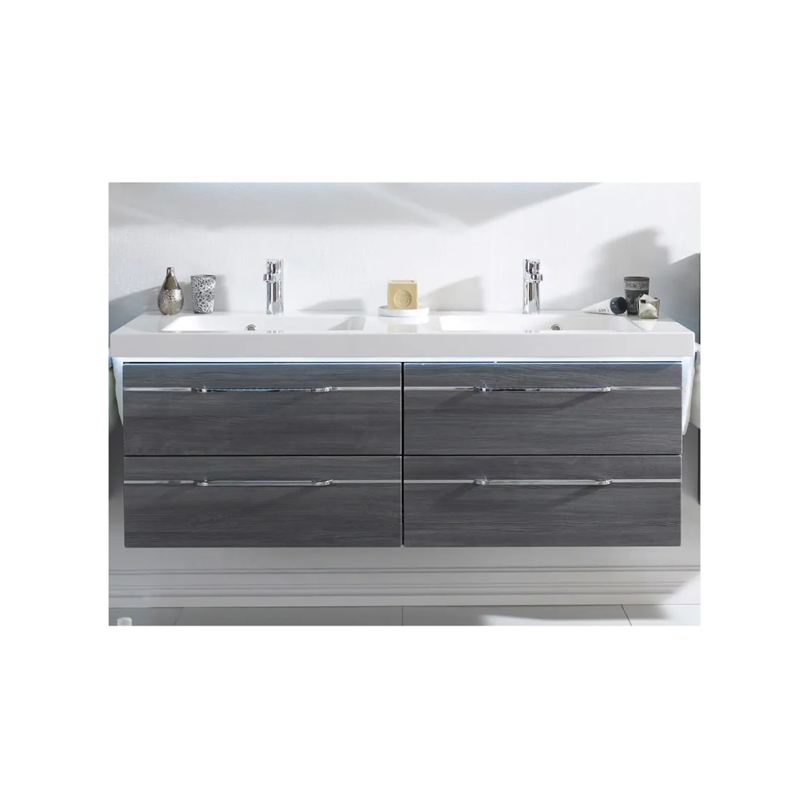 Pelipal Waschtischunterschrank Volterra grau Fokus 5015