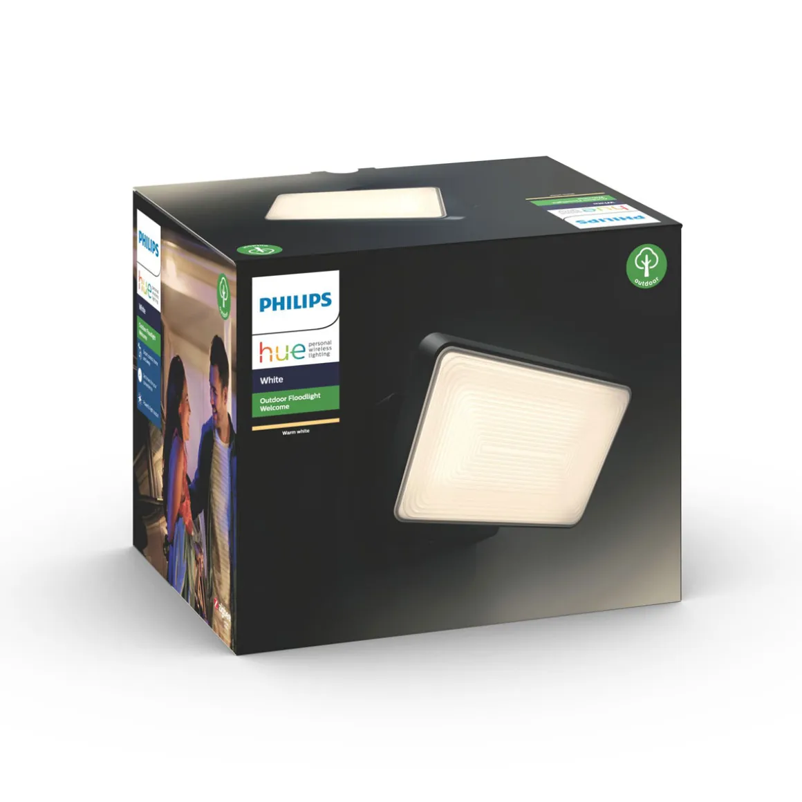 Philips Hue LED-Außenwandleuchte Welcome schwarz
