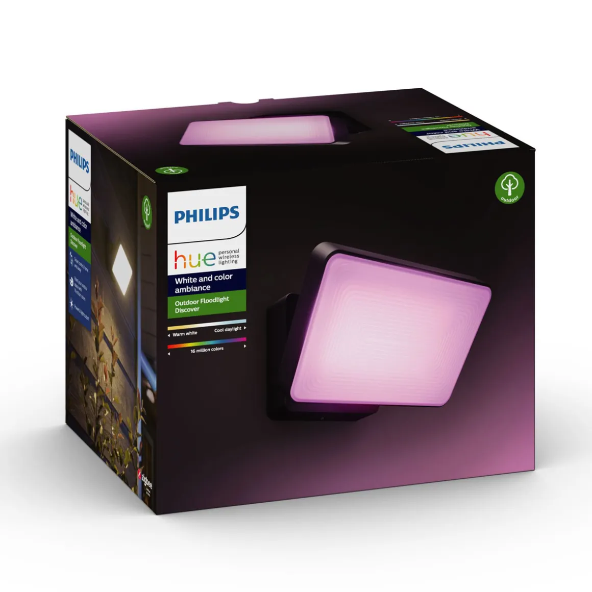 Philips Hue LED-Außenwandleuchte Discover schwarz