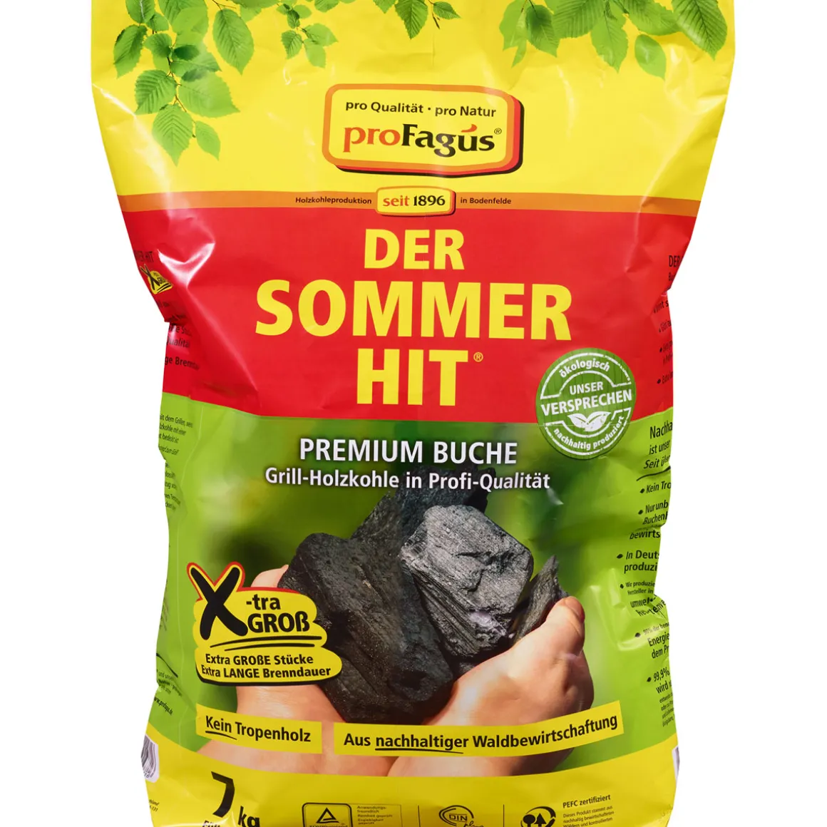 proFagus Grill-Holzkohle Der Sommer-Hit 7 kg
