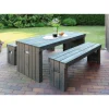 Promadino Holz-Garnitur Rotterdam grau