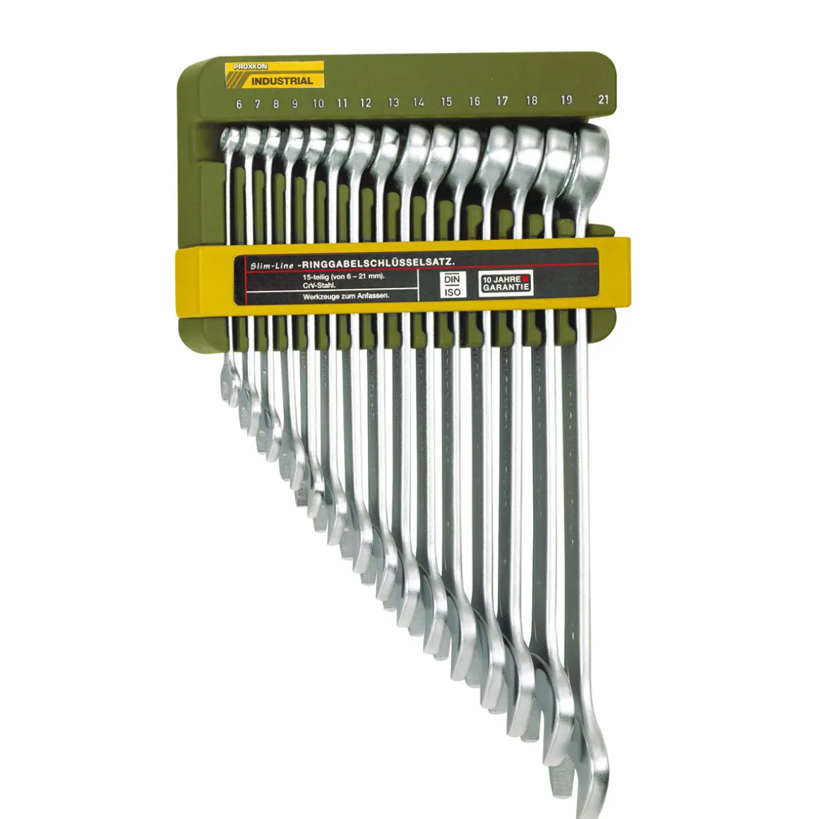 Proxxon Industrial Ring-Gabelschlüssel-Satz Slim Line 6-21 mm 15-teilig