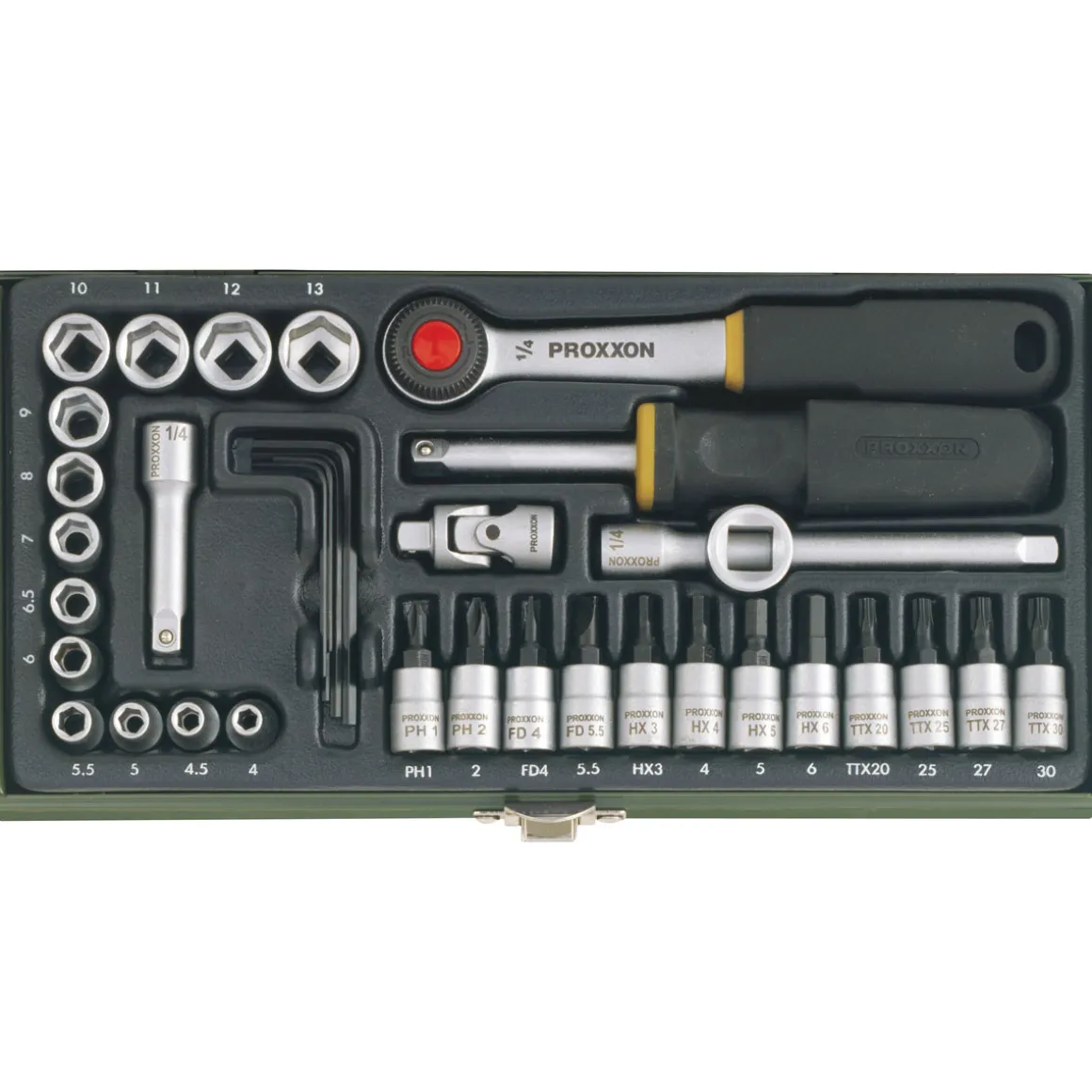 Proxxon Industrial Steckschlüssel-Satz 1/4 Zoll 36-teilig