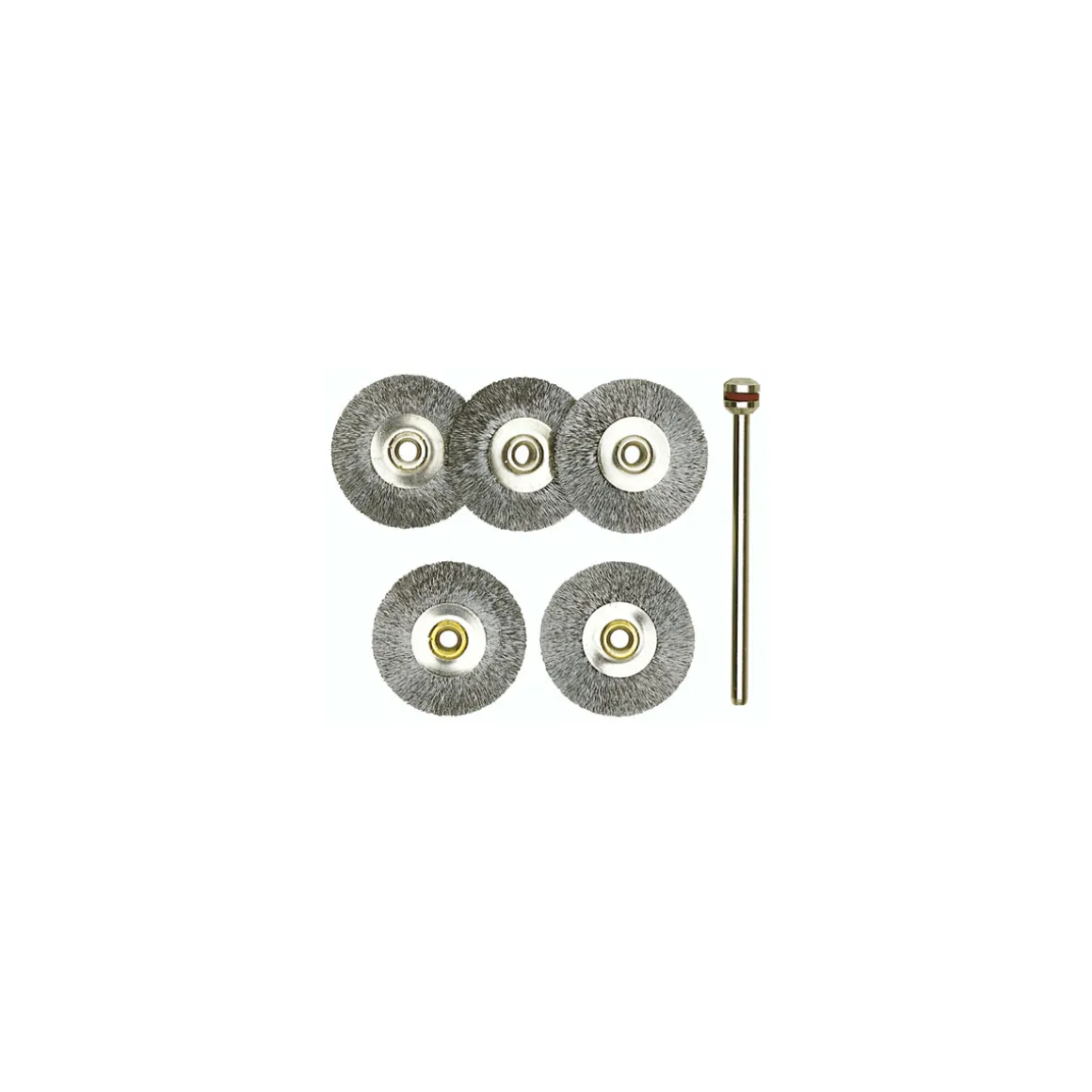 Proxxon Micromot Radbürsten Stahl 22 mm 5 Stück und 1 Träger