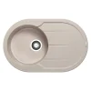 Pyramis Einbauspuele ALAZIA ROUND 78 x 49 cm 1B 1D Granit beige