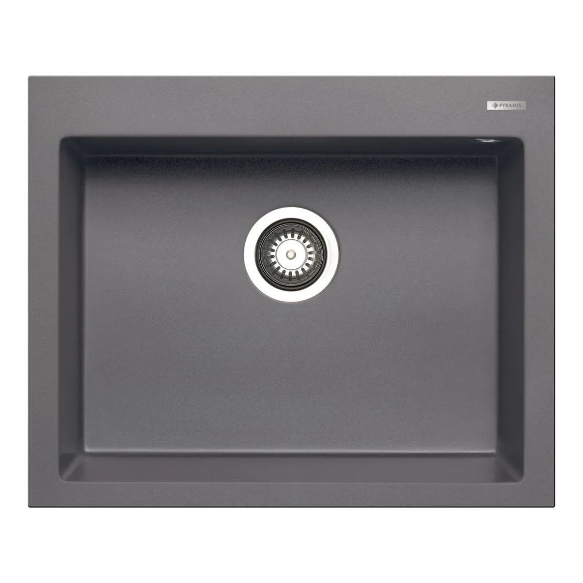 Pyramis Einbauspuele ISTROS 61 x 50 cm 1B Granit Iron Grey