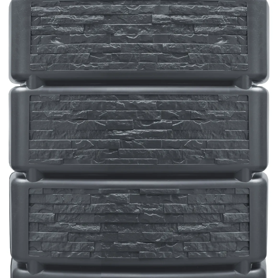 4rain SLIM STONE DECOR Wandtank 350 Liter graphite grey