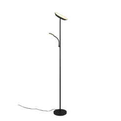 Reality LED Stehleuchte SPECTER schwarz, mit Lesearm