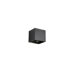 Reality LED Wandleuchte GENIE schwarz eckig
