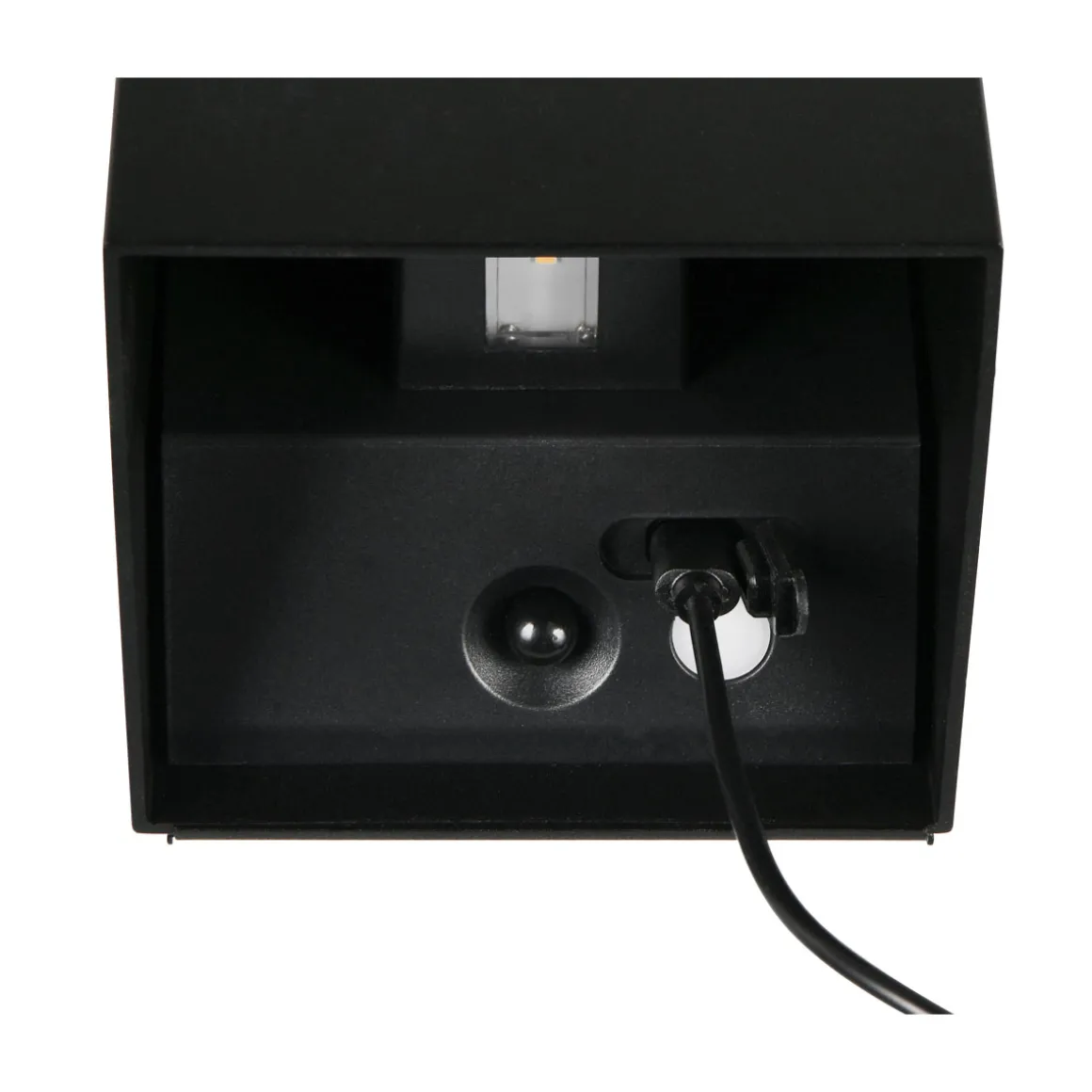 Reality LED Wandleuchte GENIE schwarz eckig