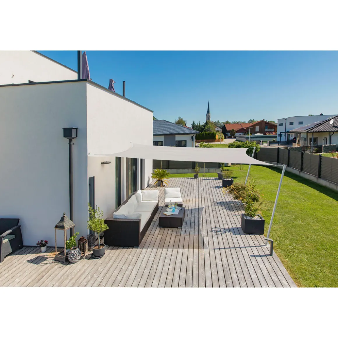 Rechteck-Segel Cannes 4 x 5 m grey