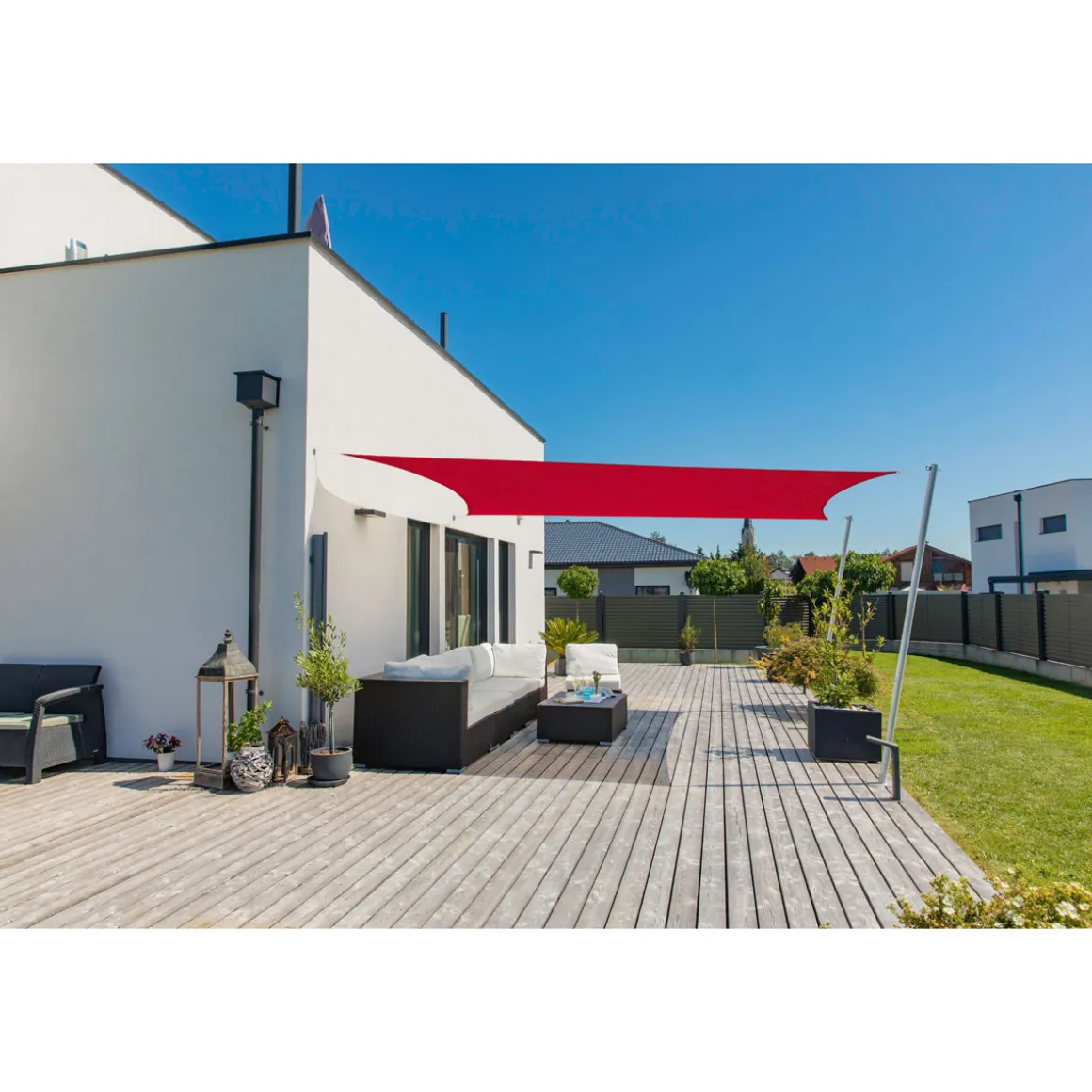 Rechteck-Segel Cannes 4 x 5 m brick