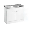 Respekta Samara Komplettspüle KS50D 100 x 50 cm Weiß / Weiß