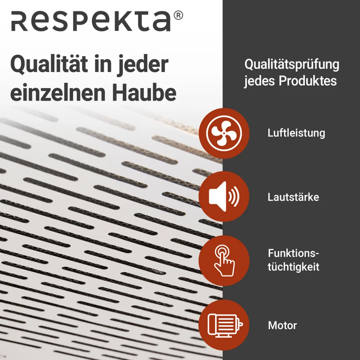 Respekta Suna Unterbauhaube DH520WL 50 cm Weiß