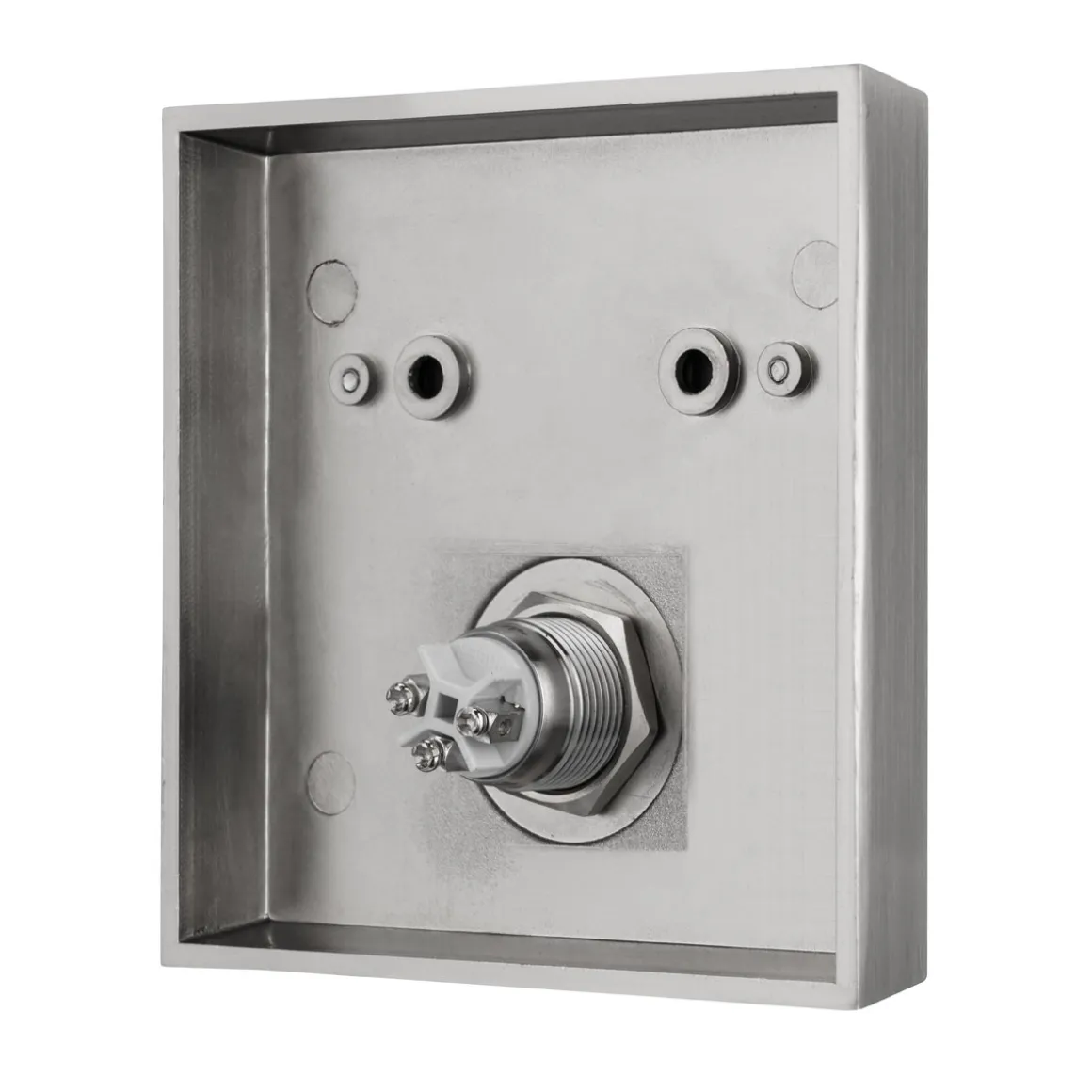 REV Ritter Klingeltaster Aufputz 1-f.quadratisch mit LED-Beleuchtung & gravierbarem Namenschild Edelstahl
