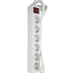 REV Ritter Steckdosenleiste Standard 6-fach mit Schalter 1,4 m weiß