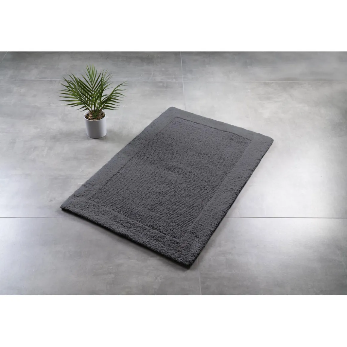 Ridder Badezimmerteppich Amelie ca 60 x 90 cm dunkelgrau