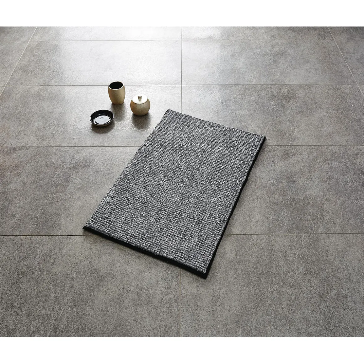 Ridder Teppich Fresh 60 x 90 cm schwarz Polyester