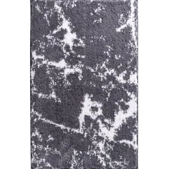 Ridder Teppich Marmor 60 x 90 cm grau-weiß Polyester-Microfaser
