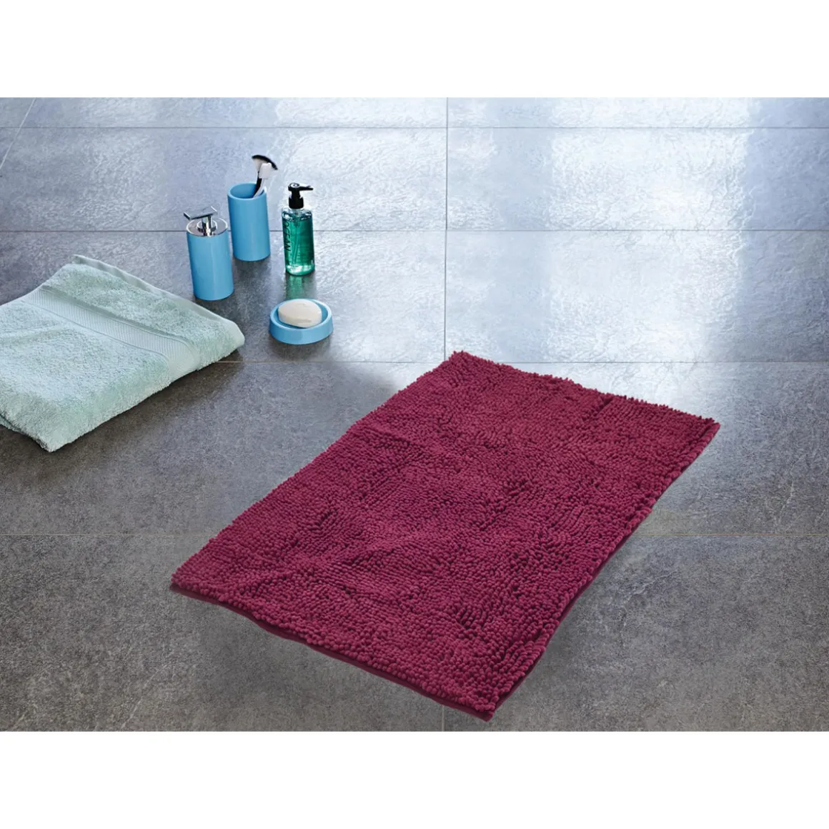 Ridder Teppich Soft 55 x 85 cm beere Polyester-Microfaser