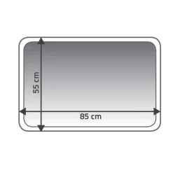 Ridder Teppich Stadion 55 x 85 cm hellblau Polyester-Microfaser