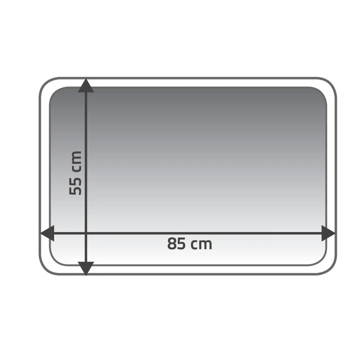 Ridder Teppich Stadion 55 x 85 cm hellblau Polyester-Microfaser