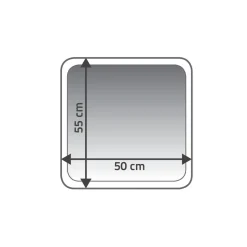 Ridder Vorleger Carl 55 x 50 cm grau Polyester