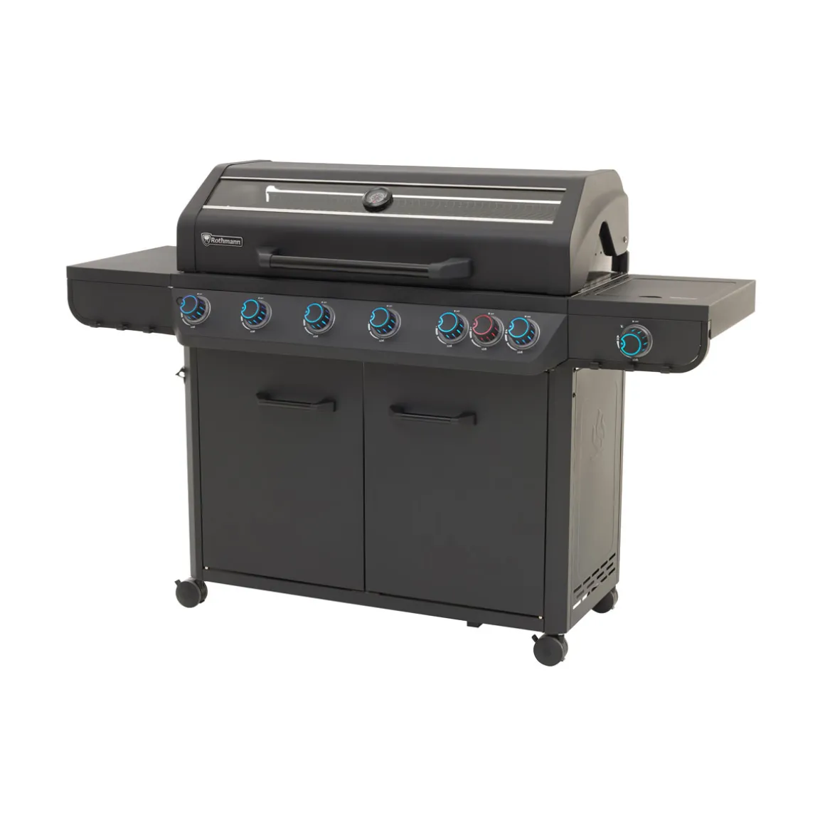 Rothmann Gasgrillwagen Vulcano 6 Turbo Plus Black Edition