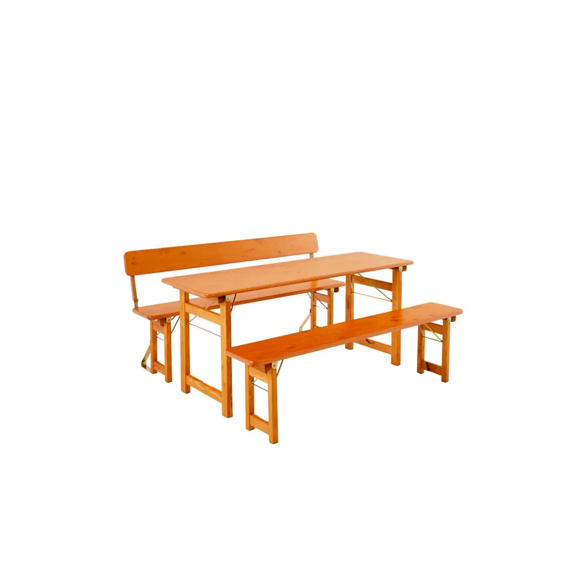 Ruku Holzgarnitur Rustica 180 cm braun