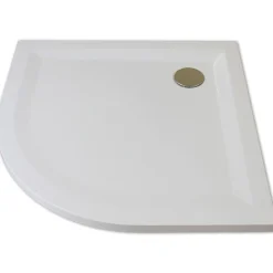 Rundduschwanne Flat Line Design, Radius 550, weiß, 900/900 mm