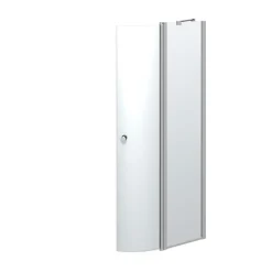 Scanbad Drehtür mit Festteil 200 x 80-82 cm klar