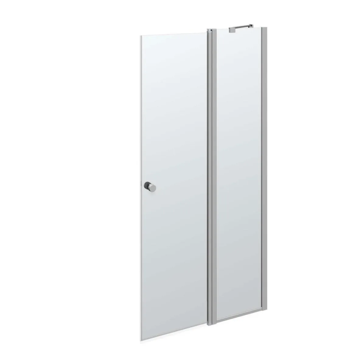 Scanbad Drehtür mit Festteil 200 x 97-99 cm Klarglas