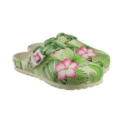 Scheibler Damen Bentelo Clog grün gemustert Größe 40/41