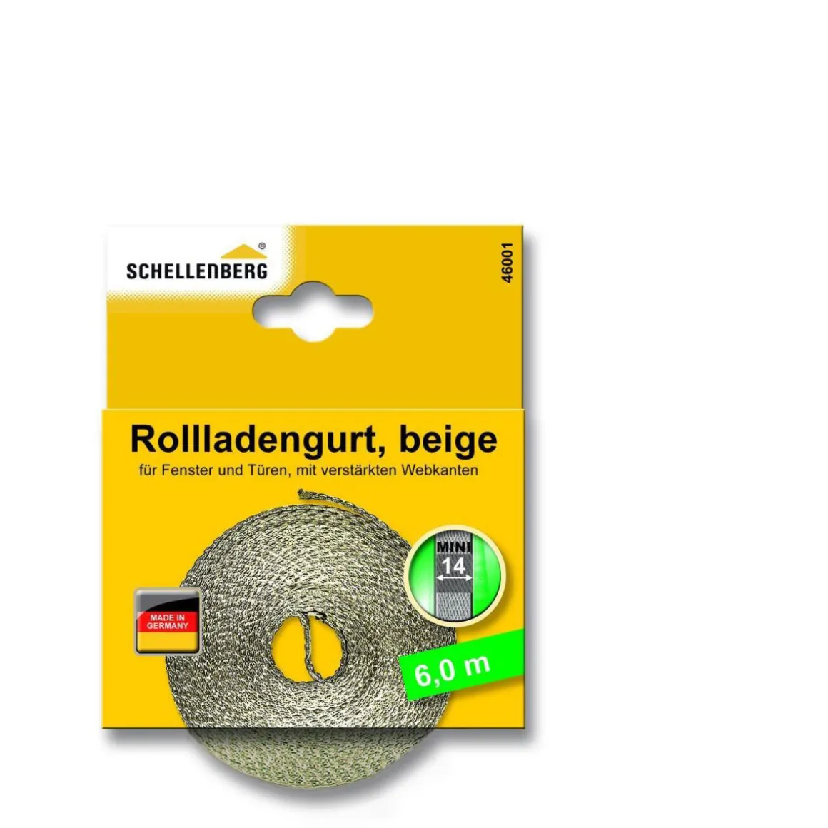 Schellenberg Gurtband Mini 14 mm / 6 m beige