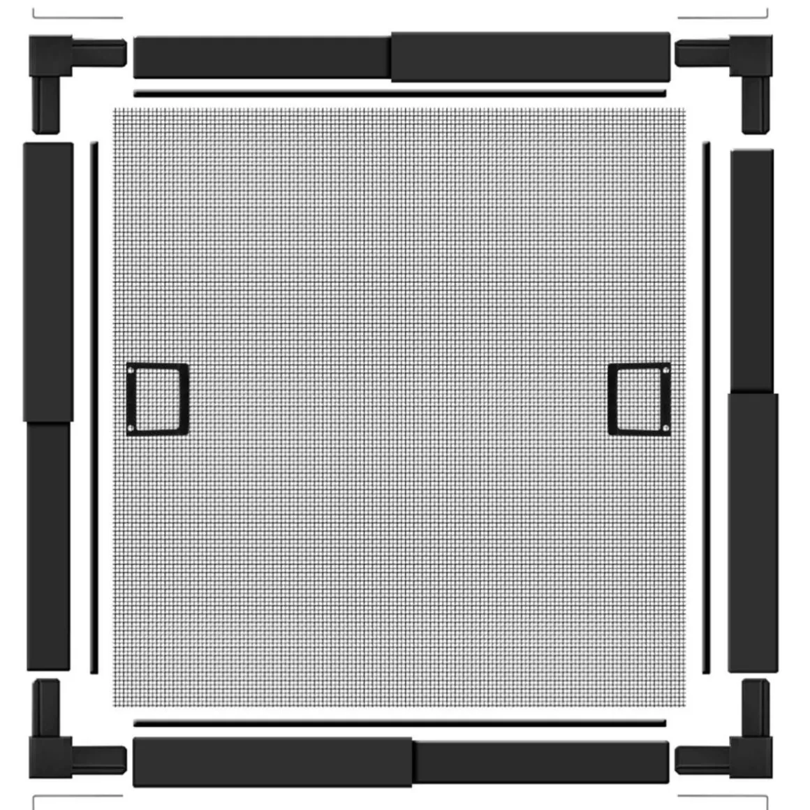 Schellenberg Insektenschutz-Fenster Telescope 140 x 150 cm anthrazit