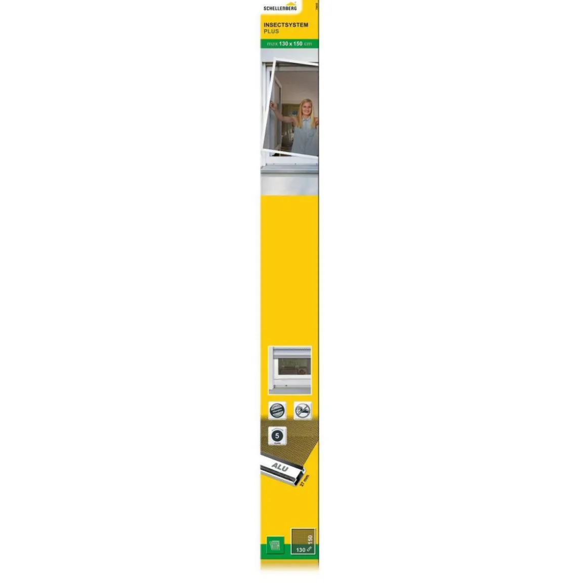 Schellenberg Insektenschutz-Fenster Plus 130 x 150 cm weiß