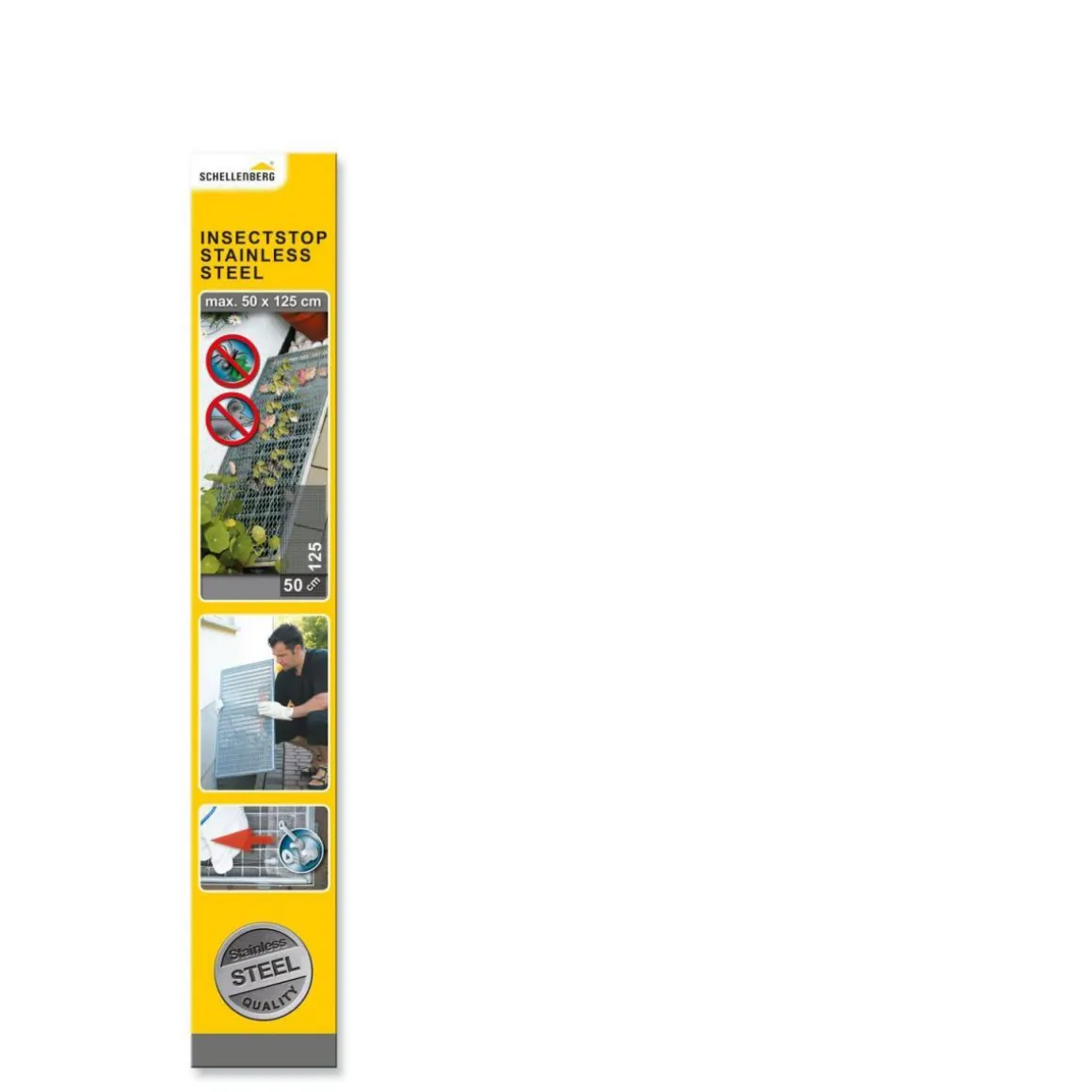 Schellenberg Lichtschacht-Gitter Sauberer Lichtschacht Edelstahl 50 x 125 cm