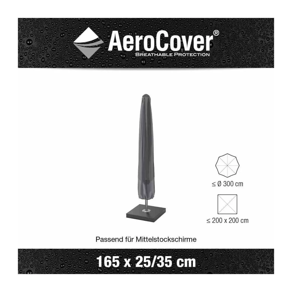 Schirmhülle AeroCover 165 x 25/35 cm atmungsaktiv