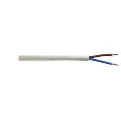 Schlauchleitung H03VV-F 2 x 0,75 weiß 5 m