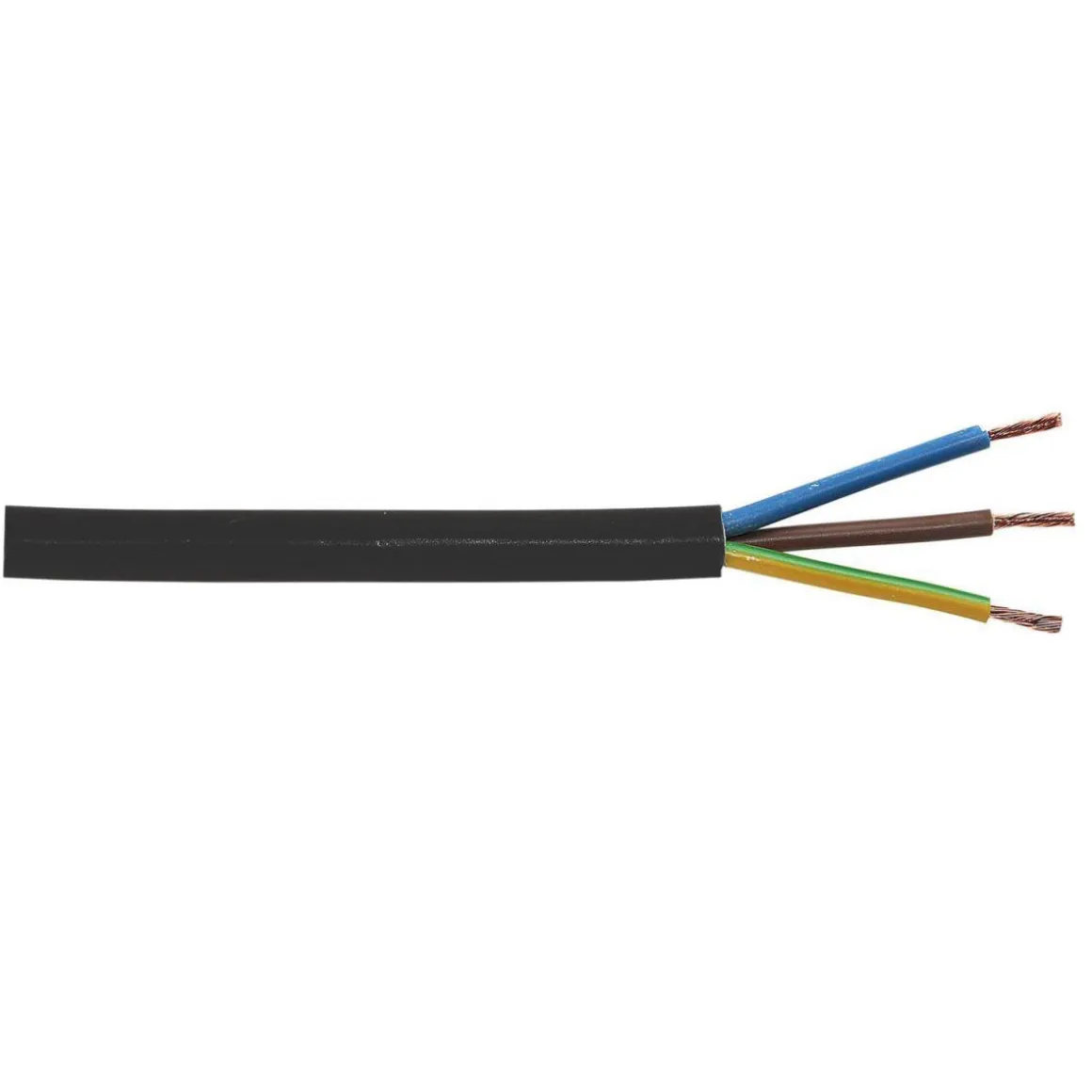 Schlauchleitung H05VV-F 3G 1,5 schwarz 5 m