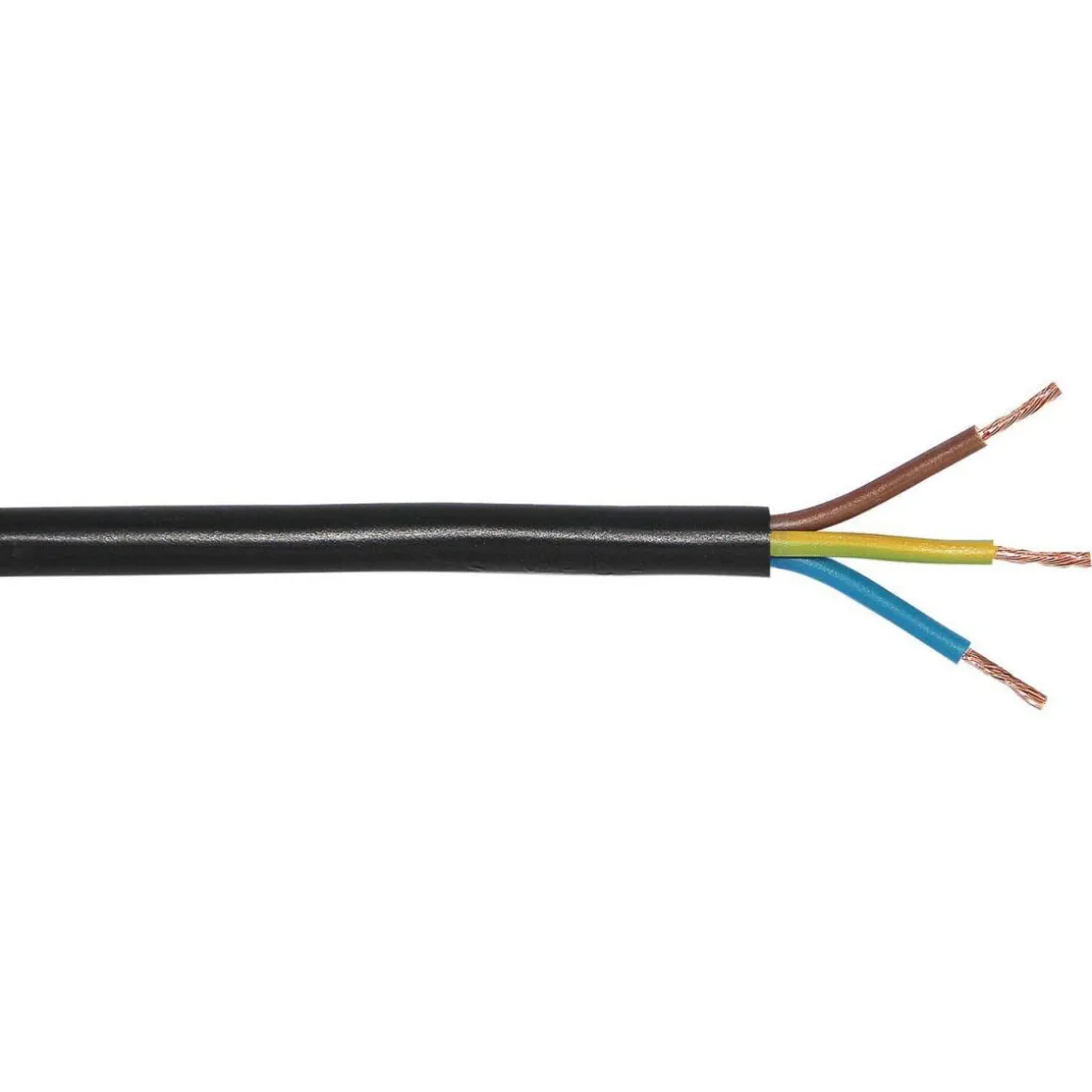 Schlauchleitung H03VV-F 3G0,75 schwarz Meterware