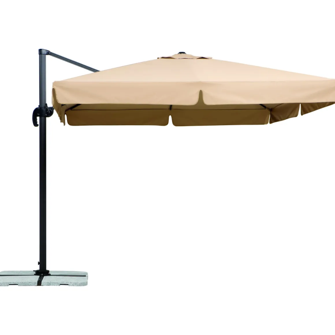 Schneider Schirme Ampelschirm Rhodos ca 300 x 300 cm Natur